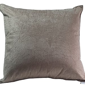 Capa Suede Decorativa p/ Almofada 43x43cm Line Ocre com Abas