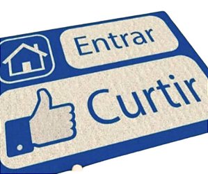 Capacho Tapete de Porta com estampa “Curti” Tamanho 38x55cm