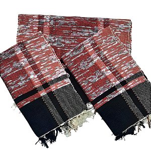 Kit 3 Peças Tapete Artesanal Fio de Malha Moldura