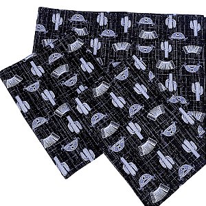 Kit Tapete 3 Peças Antiderrapante p/ Cozinha Preto/Branco/Cinza