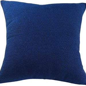 Capa Decorativa Jacquard 43x43 Natura Azul Marinho Mescla Preta