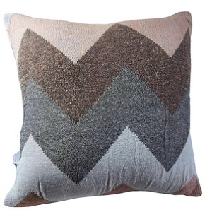 Capa Decorativa Jacquard  43x43 Tecido Terra Rosada