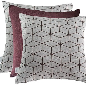 Kit de Almofadas Geométrico Brown Line 43x43