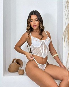 CONJUNTO CONCHA BRANCO - TAMANHO M