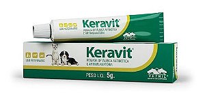 Keravit Pomada Oftálmica Antibiótica e Anti-inflamatória 5g