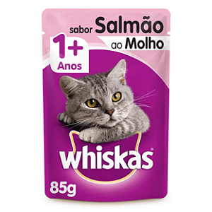 Ração Úmida Sachê Whiskas Salmão 85g