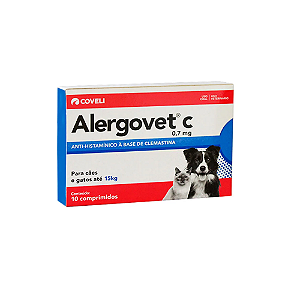 Alergovet C 0,7 Mg com 10 comprimidos