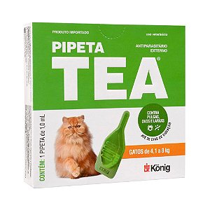 Antiparasitário Tea Pipeta 1ml para Gatos de 4 até 8 kg