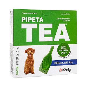 Antiparasitário Tea Pipeta 1,3ml para Cães de 5,1 até 10 kg