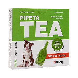 Antiparasitário Tea Pipeta 3,2ml para Cães de 10,1 até 25 kg