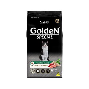 Ração Golden Special para Gatos Castrados Sabor Frango e Carne