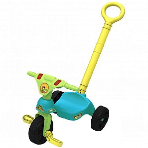 Triciclo Infantil Criança 12 Meses a 23 Kg Com Empurrador Croco Racer Xalingo