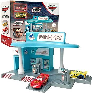 Carros Pixar Posto de Gasolina Relampago Mcqueen e Cruz Disney Toyng