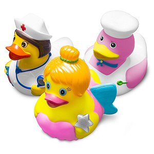 Brinquedo Para Banho Bebê Infantil Pato Patinhos Acima dos 9 Meses Comtac Kids Care