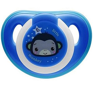 Chupeta Para Bebê Com Estojo Esterilizado Brilha No Escuro 6-18 Meses First Moments Glow Fisher Price Azul
