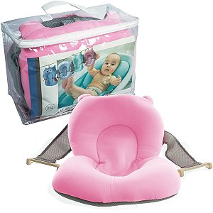 Almofada de Banho para Bebê De 0 a 10 Meses Rosa Soft - Kababy