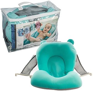 Almofada de Banho para Bebê De 0 a 10 Meses Azul Soft - Kababy