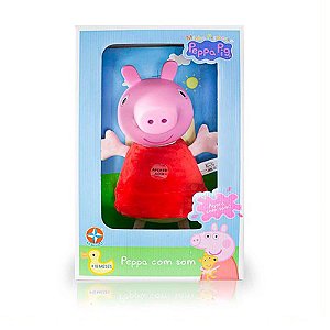 Boneco Peppa Com Cabeça de Vinil e Som - Estrela