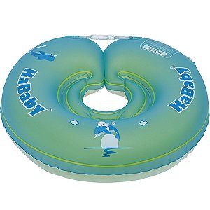 Boia de Piscina para Criança Formato Donut Pesçoco Tamanho G Azul e Verde KaBaby
