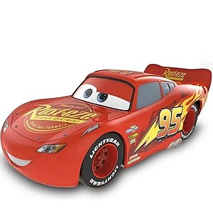 Carrinho de Brinquedo Relampago McQueen Infantil Fricção Disney Pixar Carros Divertido 28cm Toyng
