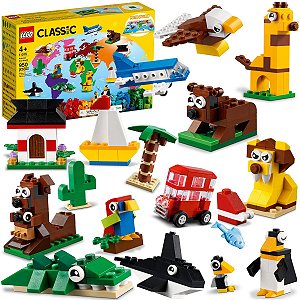 Brinquedo Infantil Lego Classic Blocos Casas e Peças Divertidas Blocos de  Montar +4 Anos 270 Peças - Baby&Kids