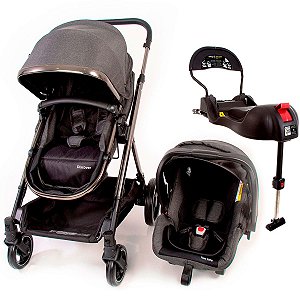 Carrinho de Bebê Travel System 3 em 1 Discover Trio 0 meses a 15kg Bebê Conforto + Base Grey Chrome Safety 1st