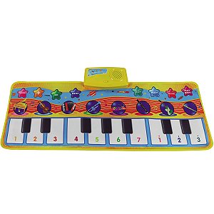 Tapete Musical Infantil Piano Som de Instrumentos Musicais Piano Violino Guitarra Sensorial Bebê Colorido KaBaby