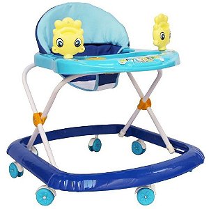 Andador Infantil Com Som Azul Até 15 Kg - Importway