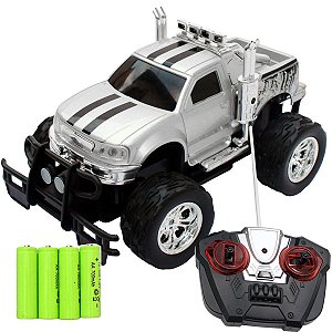 Carrinho Controle Remoto Monster Truck Junior - Polibrinq - Vermelho