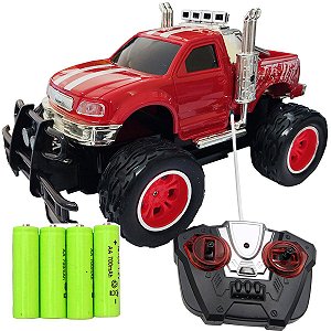 Carrinho Controle Remoto Monster Truck Junior - Polibrinq - Vermelho