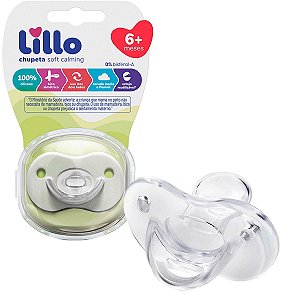 Chupeta de Bebê Soft Calming 100% Silicone Bico Simétrico Para +6 Meses Tamanho 2 - Lillo