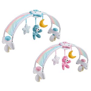 Móbile Arco-Íris Para Berço de Bebê Com Músicas e Luz Noturna 2 em 1