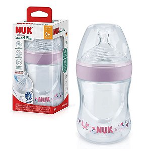 Mamadeira Anticólica 150mL Nuk Essence Smart Flow Fluxo Lento Recém Nascido Lilás Girl