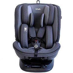 Cadeirinha De Carro p/ Bebê 0 a 36kg Infantil Isofix Giratória Reclinável All In One 360° Cinza Infanti