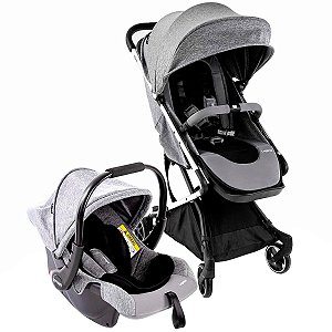 Carrinho de Passeio Bebê Travel System Legend DUO Grey Bold De 0 Meses até 15 Kg Infanti