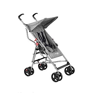 Carrinho De Bebê Passeio Guarda Chuva Pocket Plus Cinza De 6 Meses a 15Kg  Multikids