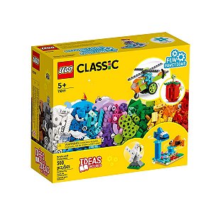 Blocos de Montar LEGO Classics 500 Peças 7 Modelos Com Engrenagens Infantil 5+ Anos