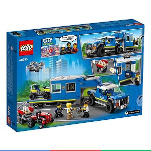 Brinquedo Lego City Blocos de Montar Comando Móvel da Polícia 436 Peças 4 Bonequinhos 6+ Anos