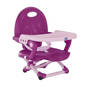 Assento Elevatório Bebê Cadeira Refeição Alimentação 6-36 Meses Até 15Kg Pocket Snack Chicco Violeta