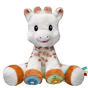 Pelúcia Infantil Brinquedo Interativo Bebê Criança Sophie La Girafe Touch & Music Toca Música Sensor