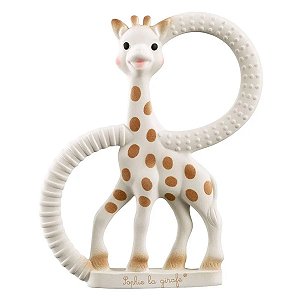 Mordedor Infantil Bebê 100% Natural Girafa Vanilla Bege Sophie La Girafe So Pure Versão Soft 2 Meses