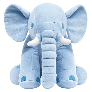 Pelúcia Infantil Perfeito Para Abraços Grande Elefante Azul Buba