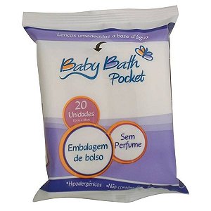 Lenço Umedecidos Para Bebê Desde O Nascimento 20 Lenços Embalagem de Bolso Pocket Baby Bath