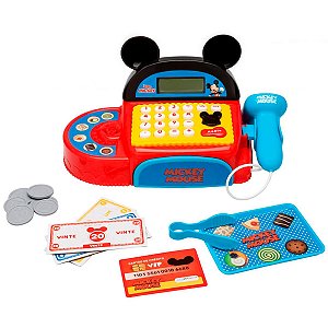 Brinquedo Educativo Interativo Para Bebê Caixa Registradora do Mickey Com Acessórios Multikids Baby