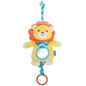 Pelúcia Infantil Brinquedo Interativo Musical Animal Fun Leãozinho Amarelo +3 Meses Buba