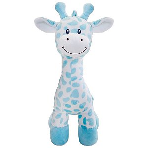 Pelúcia Infantil Para Bebê +3 Meses Girafinha Fofa e Delicada Azul Buba