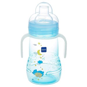 Copo De Treinamento Antivazamento 220ml +4 Meses Trainer+ Night Azul Mam