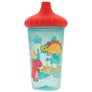 Copo de Treinamento Infantil Bico Anatômico 300ml Para Bebê +12 Meses Dinossauro Buba