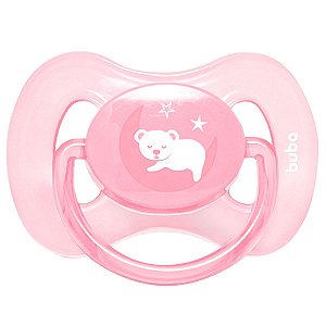 Chupeta Para Bebê Do Nascimento Até 6 Meses Tamanho 1 Comfort Ursinho Rosa Buba