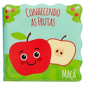 Livro de Banho Infantil do Bebê +6 Meses Impermeável Divertido Conhecendo As Frutas Buba